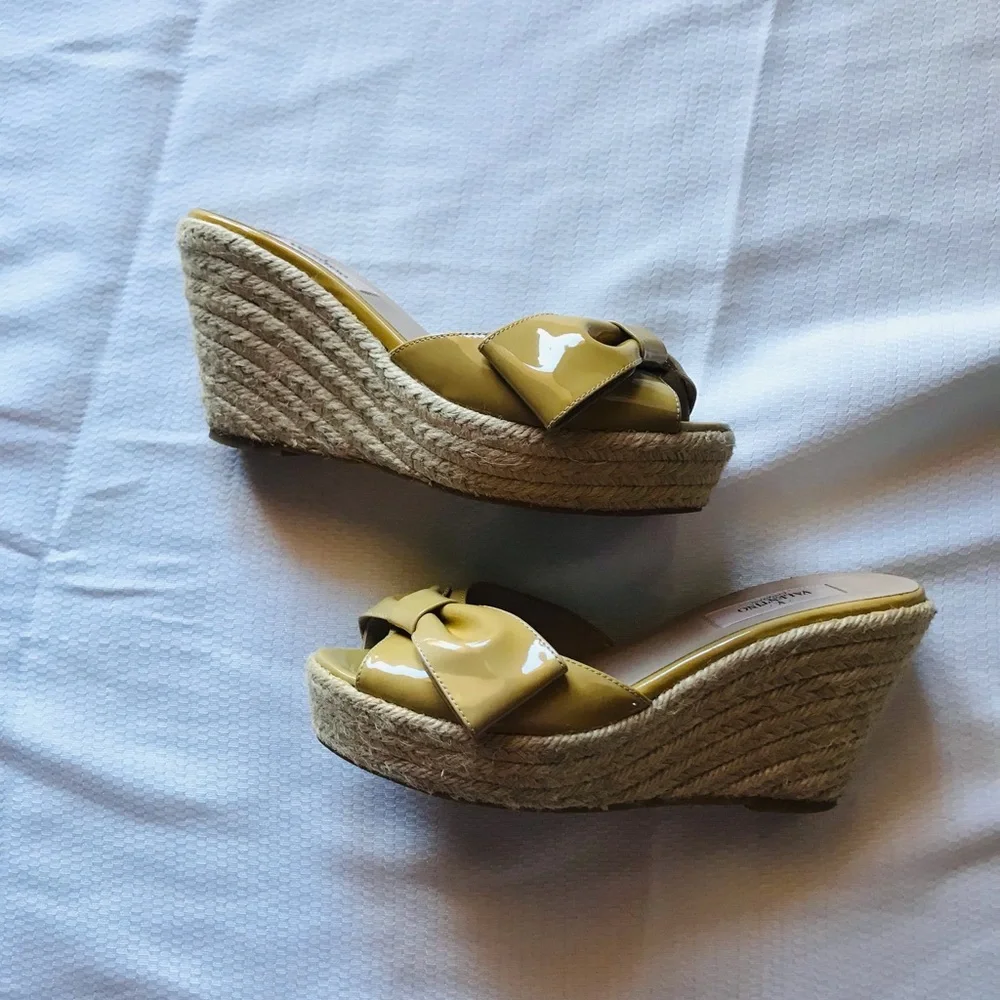 Valentino Yellow Wedge Sandals